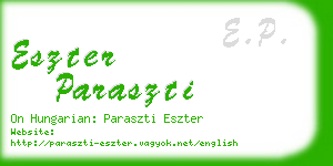 eszter paraszti business card